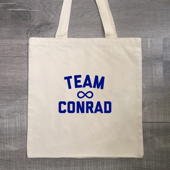 Team Conrad Infinity ♾️ Cousins Beach Summer I Turned Pretty tote bag - Picture 1 of 11
